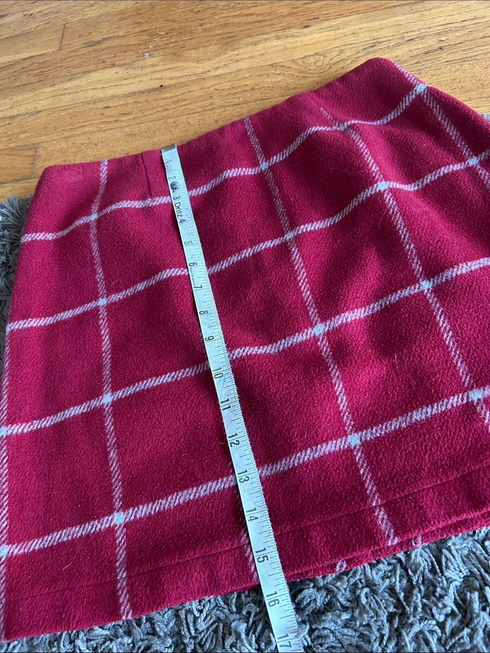 Lulu's Spence Wine Red Plaid Mini Skirt Size Medium